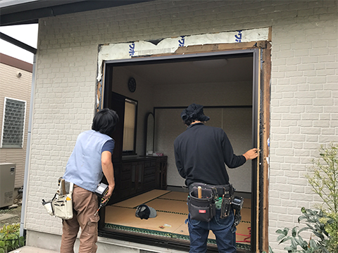 サッシ入替工事1