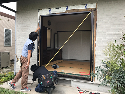 サッシ入替工事1